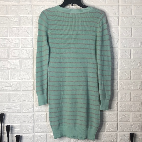 🌞 NWT Mossimo mint green gray striped sweater - Picture 4 of 5